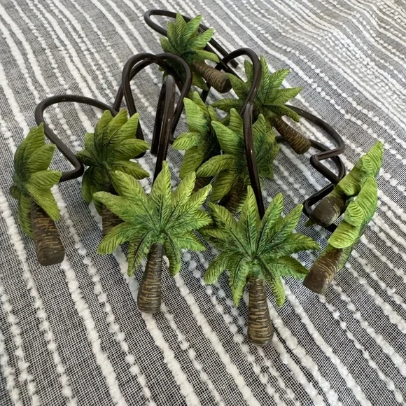 Palm Tree Patterned Shower Curtain - Picture 2 of 3